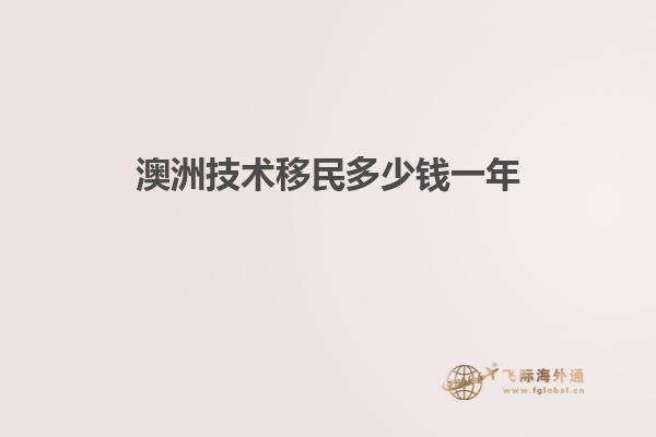 澳洲技术移民多少钱一年