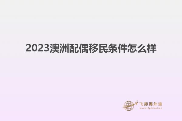 2023澳洲配偶移民条件怎么样