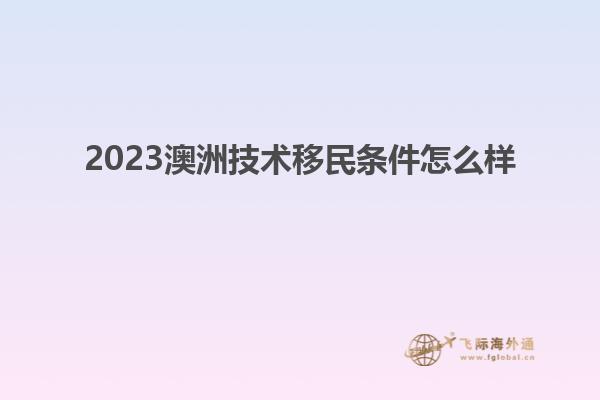 2023澳洲技术移民条件怎么样