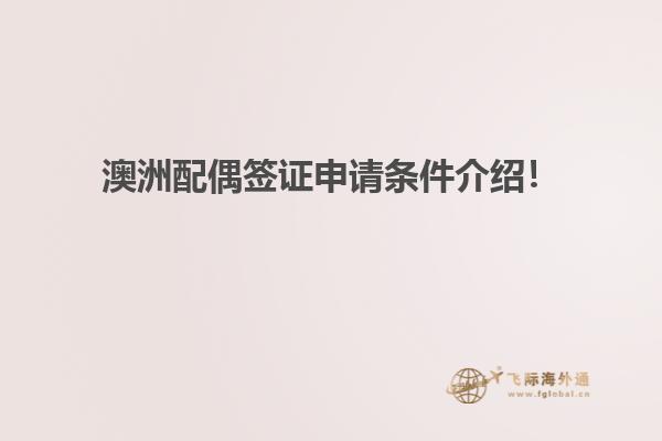 澳洲配偶签证申请条件介绍！