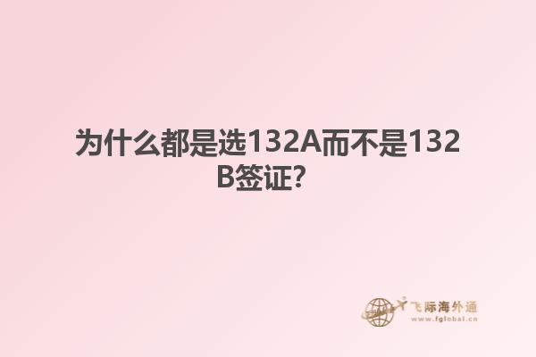 为什么都是选132A而不是132B签证？