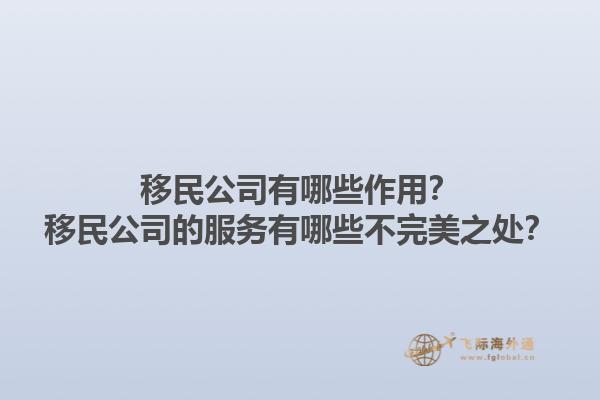 移民公司有哪些作用？移民公司的服务有哪些不完美之处？1.jpg