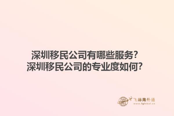 深圳移民公司有哪些服务？深圳移民公司的专业度如何？
