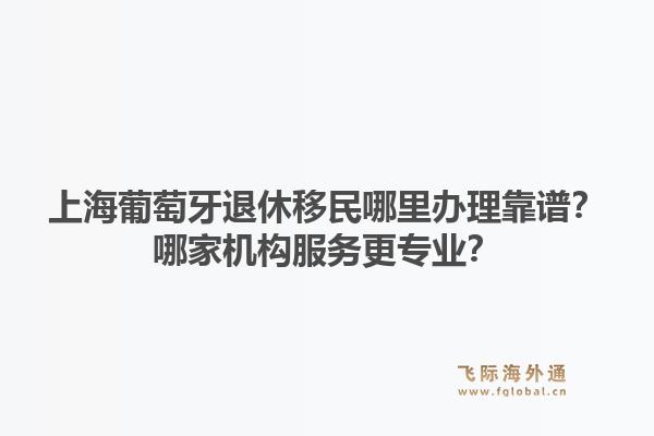 上海葡萄牙退休移民哪里办理靠谱？哪家机构服务更专业？