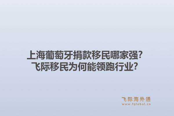 上海葡萄牙捐款移民哪家强？飞际移民为何能领跑行业？