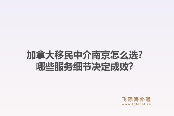 加拿大移民中介南京怎么选？哪些服务细节决定成败？